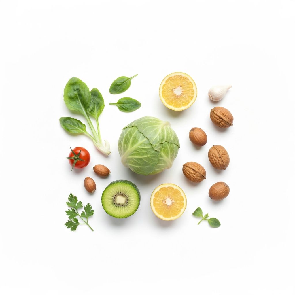 Natural healthy foods representing nutrition education