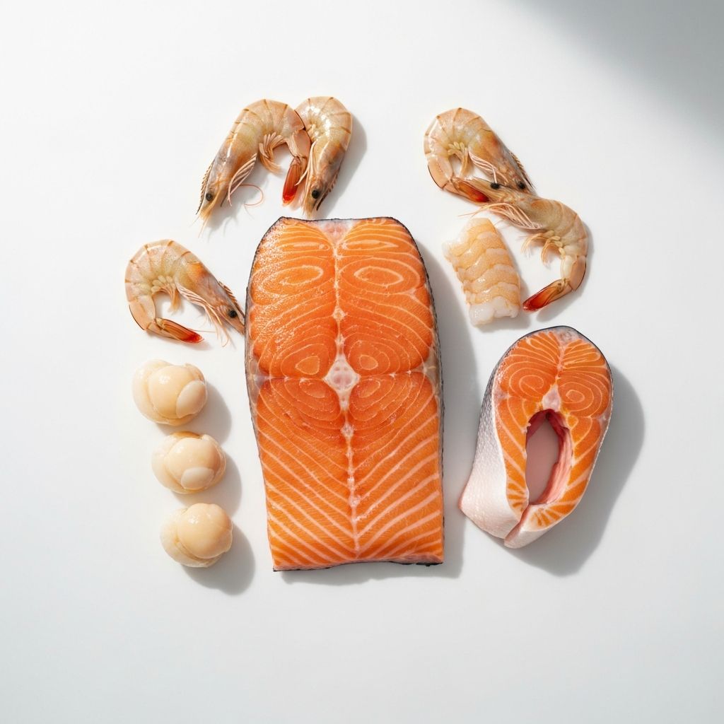 Fresh salmon and seafood sources